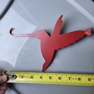 Hummingbird Feeder Hook Metal Red